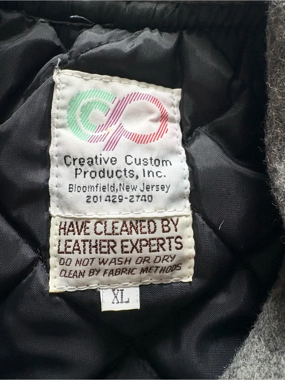 Vintage Les Miserables Varsity Jacket XL Gray Wool Leather